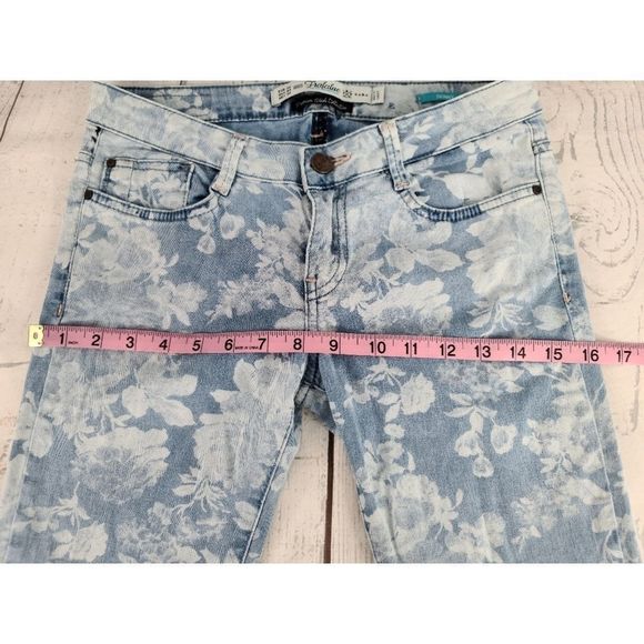 Zara Trafaluc Skinny Jeans Blue Floral Light Wash - Picture 10 of 10